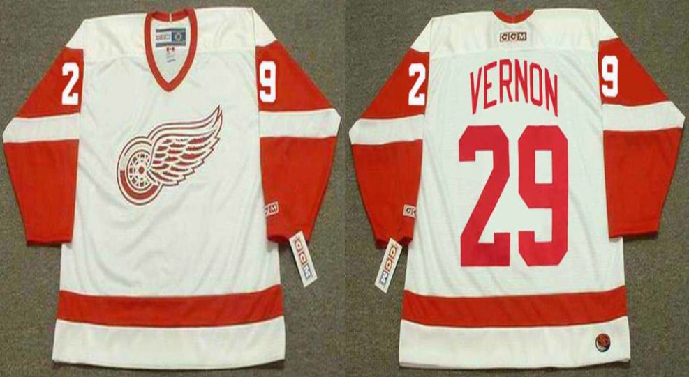 2019 Men Detroit Red Wings #29 Vernon White CCM NHL jerseys
